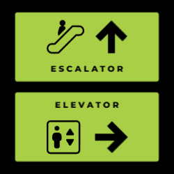 Escalator Elevator - Floor Graphic 24"x24"