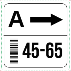 Rack Number Right Arrow 2.5"x2.5"