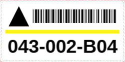 Color Code Barcode Arrow Up 3.5"x1.75"