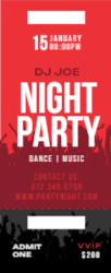 Event Ticket 1 3.5"x8.5"