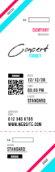 Event Ticket 3 2.75"x8.5"