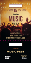Event Ticket 2 2.75"x5.5"