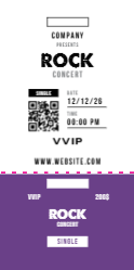 Event Ticket 4 2.75"x5.5"