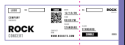 Event Ticket 4 5.5"x2"