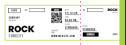 Event Ticket 6 5.5"x2"