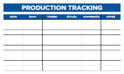 Production Tracking Board 1 60"x36"