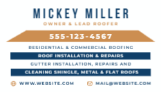 Roofer Card Design 1 Front