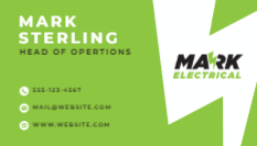 Electrician Card Design 1 Front
