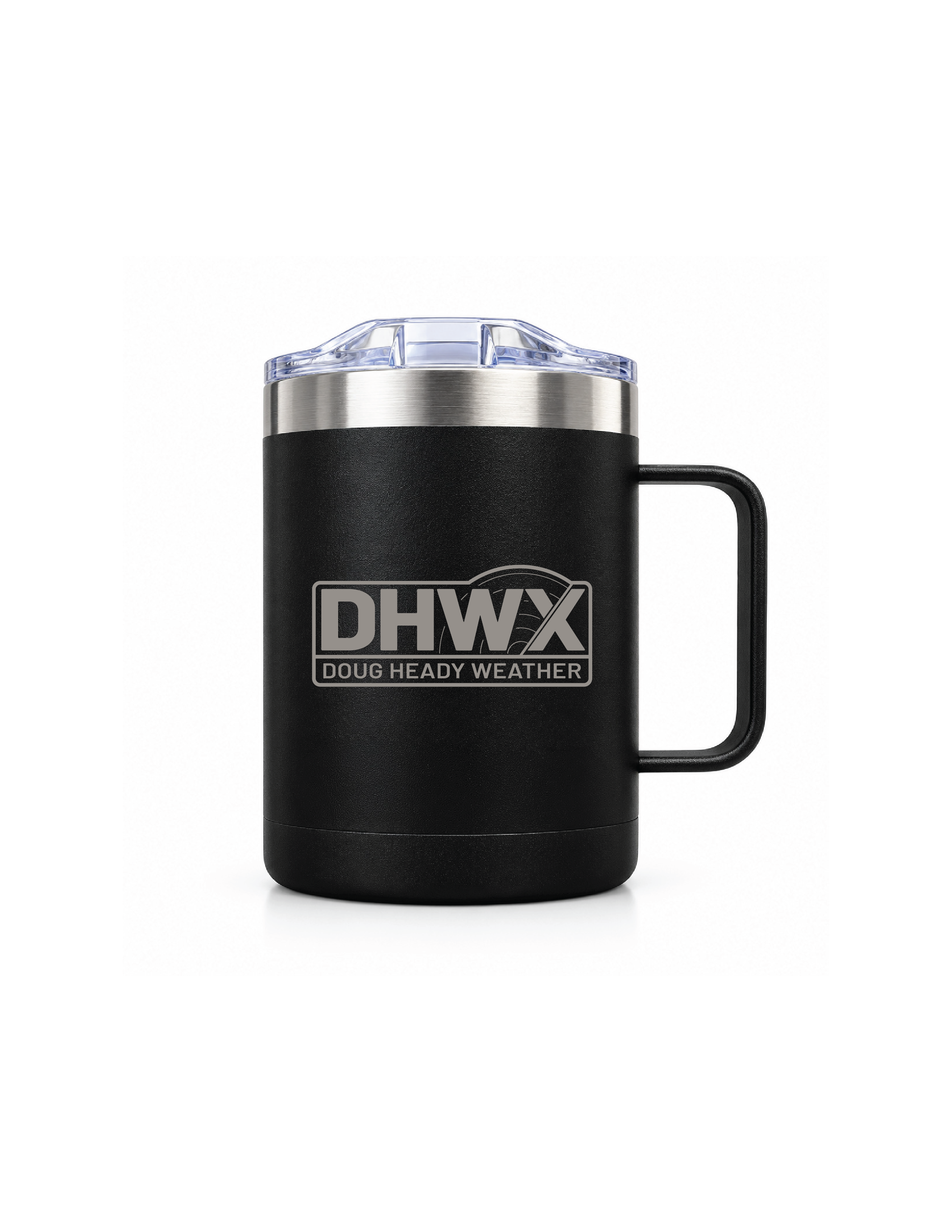14 oz Black/Silver Travel Mug
