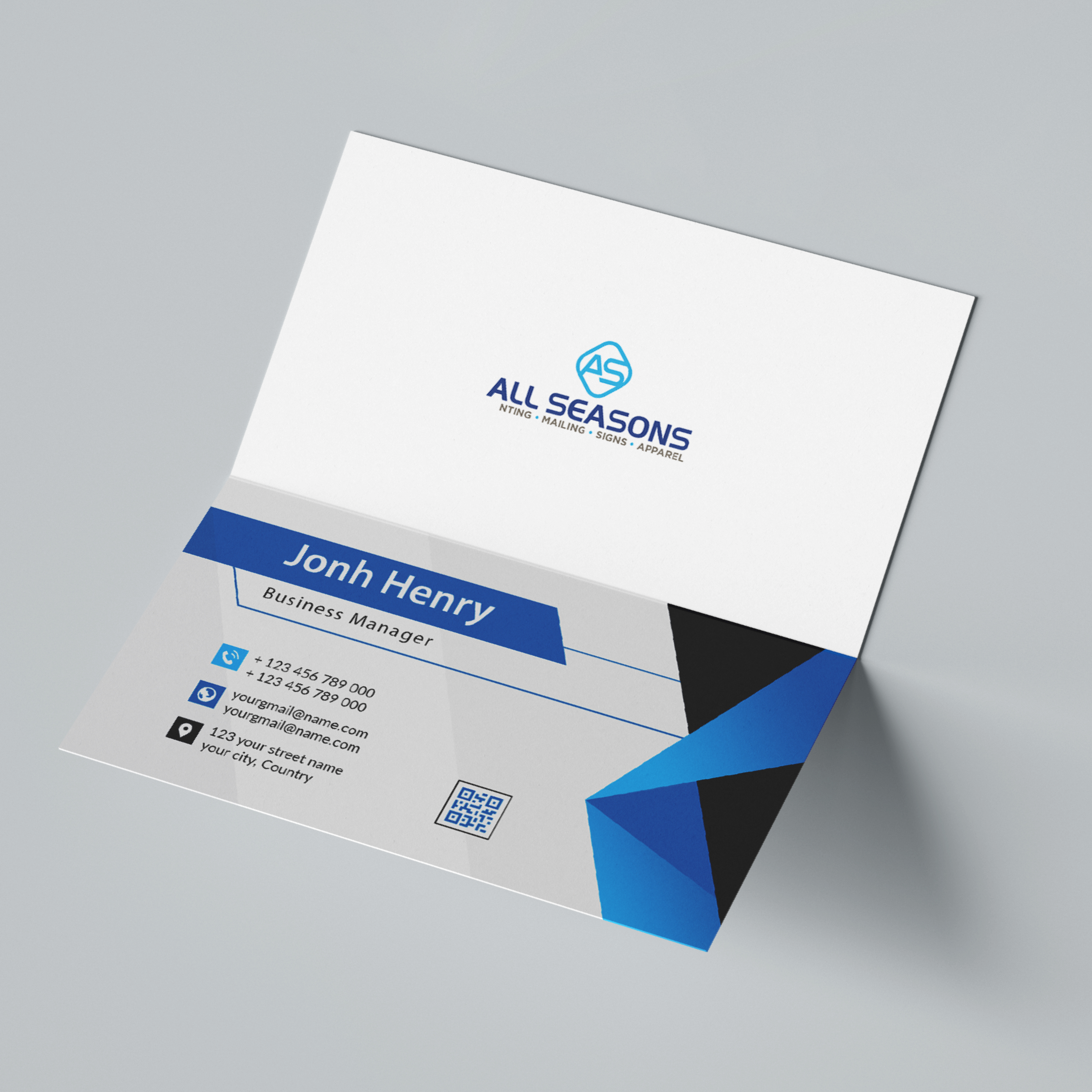 Folded Business Cards