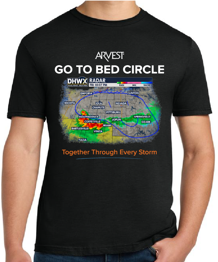 Go To Bed Circle - Black T-shirt