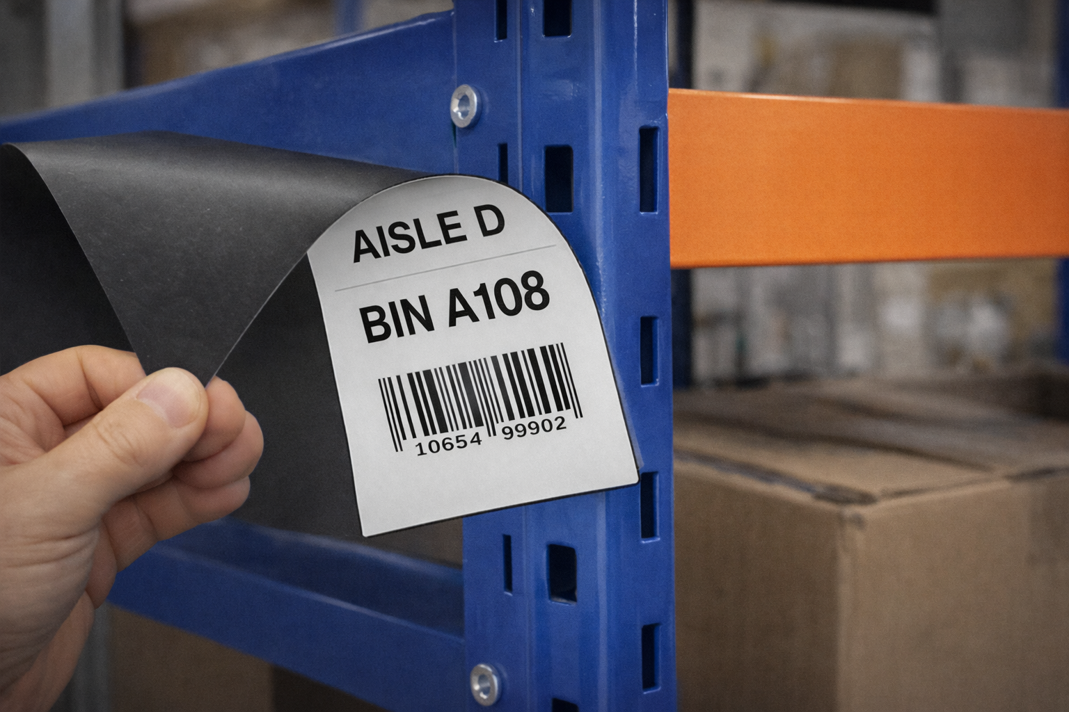 Magnetic Warehouse Rack Labels